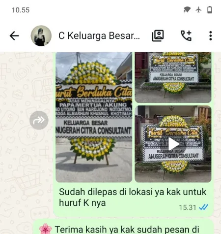 Pengiriman Papan Bunga Duka Modernland Tangerang